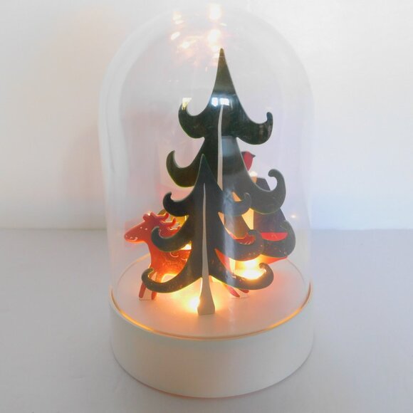 Ikea STRALA LED Christmas decorative table lamp, dome forest 7" Winter Light - Picture 7 of 11